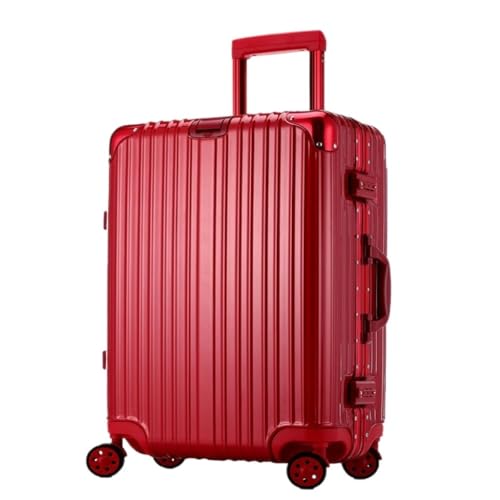 XIANGUOLL Reisekoffer Trolley-Koffer, Universal-Rollenkoffer, Herren- und Damenkoffer, Passwortbox-Koffer, Koffer Trolley (Color : Red, Size : 29in) von XIANGUOLL