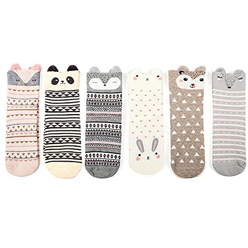 Socken Damen Baumwolle Bunt Muster Kurz Lustige Tiere Charakter Witzig Trendige Original Freizeit Größe 36-41, 6 Paar, 36-41 Socken Damen Baumwolle Bunt Muster Kurz Lustige Tiere Charakter Witzig Trendige Original Freizeit Größe 36-41, 6 Paar, 36-41 von XIANOOER