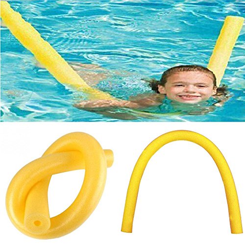 XIANXIAN Pool Nudelschaum Hohl Schwimmstöcke, Schwimmlernhilfe Swim Sticks für Erwachsene Kinder, Mehrfarbiger Schaumstab Wasserspielzeug, Poolnudel Für Kinder, Pool-Schwimmstäbe, Hohles Gelb von XIANXIAN