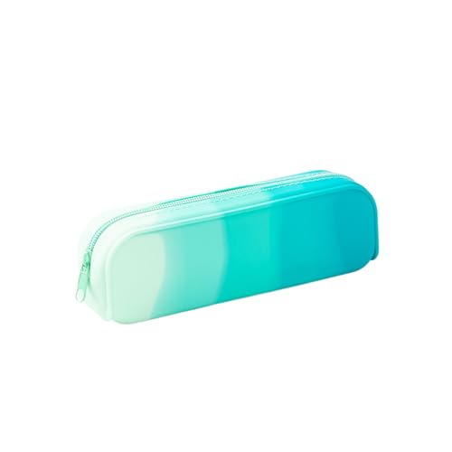 XIAOGUDONG Silikon Federmäppchen, Ästhetisches Federmäppchen, Tragbares Wasserdichtes FedermäppchenGradient Farbe Multifunktional Für Bleistifte Makeup Organizer Reise Kosmetik Geschenke Für Frauen,a von XIAOGUDONG