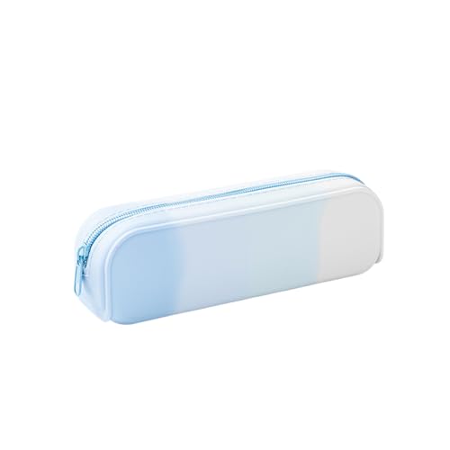 XIAOGUDONG Silikon Federmäppchen, Ästhetisches Federmäppchen, Tragbares Wasserdichtes FedermäppchenGradient Farbe Multifunktional Für Bleistifte Makeup Organizer Reise Kosmetik Geschenke Für Frauen,b von XIAOGUDONG