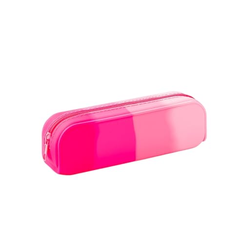 XIAOGUDONG Silikon Federmäppchen, Ästhetisches Federmäppchen, Tragbares Wasserdichtes FedermäppchenGradient Farbe Multifunktional Für Bleistifte Makeup Organizer Reise Kosmetik Geschenke Für Frauen,c von XIAOGUDONG