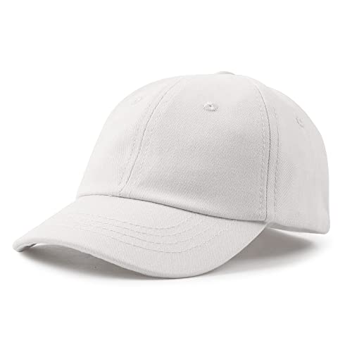 XIAOHAWANG Baby Baseball Cap Jungen Kinder Basecap Mädchen Atmungsaktiv Sommermütze UV Schutz Baseballkappe Klassische Sommer Cappy(Blanc,54cm) von XIAOHAWANG