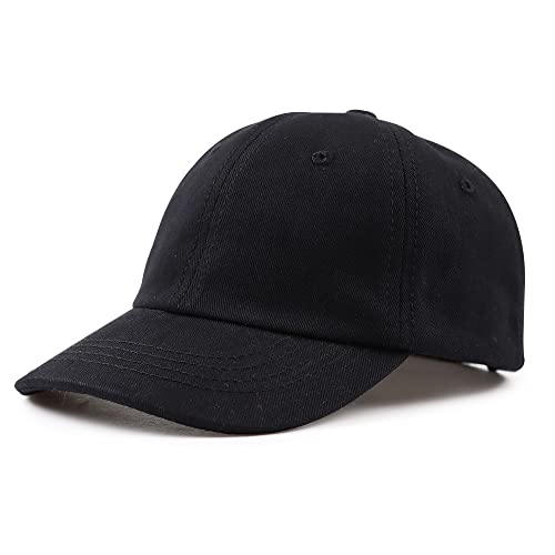 XIAOHAWANG Baby Baseball Cap Jungen Kinder Basecap Mädchen Atmungsaktiv Sommermütze UV Schutz Baseballkappe Klassische Sommer Cappy(Noir,54cm) von XIAOHAWANG