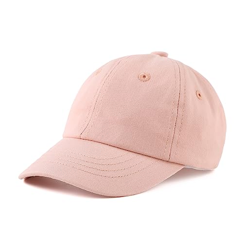 XIAOHAWANG Baby Baseball Cap Jungen Kinder Basecap Mädchen Atmungsaktiv Sommermütze UV Schutz Baseballkappe Klassische Sommer Cappy(Rosa,54cm) von XIAOHAWANG