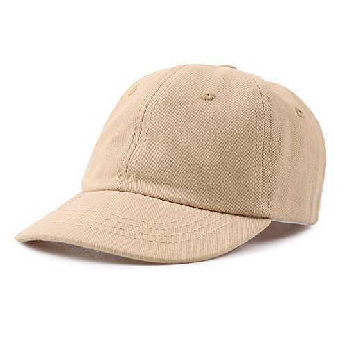 XIAOHAWANG Baby Baseball Cap Jungen Kinder Basecap Mädchen Atmungsaktiv Sommermütze UV Schutz Baseballkappe Klassische Sommer Cappy (Khaki,52cm) von XIAOHAWANG