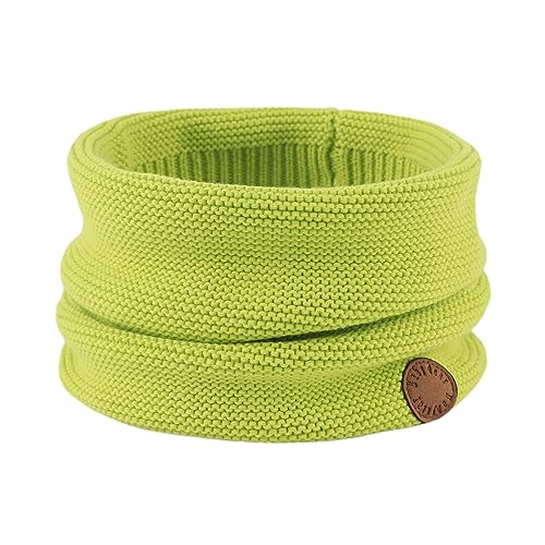 XIAOHAWANG Baby Schal Winter Strickschal Jungen Dick Warm Schlauchschal Mädchen Loop Schal Kinder Rundschal für 1-6Jahren (Apfel Grün) von XIAOHAWANG