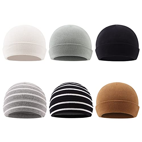 XIAOHAWANG Babymütze Neugeborene Mädchen Jungen Mütze Baby Beanie Baumwolle für 0-12 Monate Babys Unisex Erstlingsmütze(6PCS-A,Preemie) von XIAOHAWANG