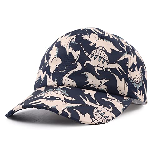 XIAOHAWANG Kinder Caps Jungen Schirmmütze mit UV Schutz Waterproof Sommer Kappe Waschbar Baby Jungen Cappy Baseball Cap 2-6Jahren (2-6Jungen, Marine Dinosaure) von XIAOHAWANG