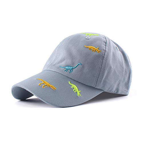 XIAOHAWANG Klassische Baby Baseball Cap Dinosaurier Jungen Mädchen Sonnenhut Baumwolle Frühling Sommer Kinder Visier Hüte, himmelblau, Einheitsgröße von XIAOHAWANG