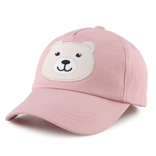 XIAOHAWANG Unisex Sommer Mütze Mädchen Sonnenschutz Baseball Cap Jungen Schirmmütze UV Schutz Basecap Kinder Kappe Frühling,Sommer(Rosa bär,2-6 Jahren) von XIAOHAWANG