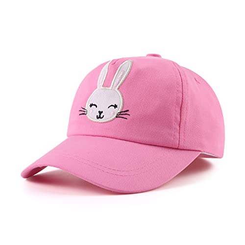 XIAOHAWANG Unisex Sommer Mütze Mädchen Sonnenschutz Baseball Cap Jungen Schirmmütze UV Schutz Basecap Kinder Kappe Frühling,Sommer (Rosa Rot,6-24 Monate) von XIAOHAWANG