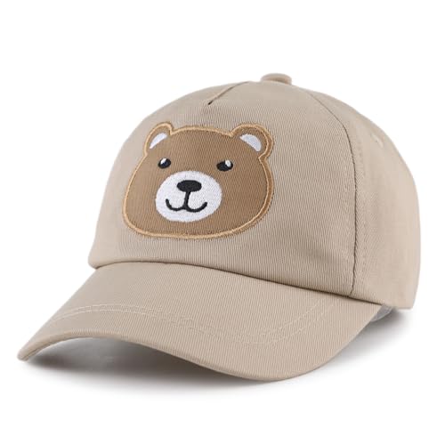 XIAOHAWANG Unisex Sommer Mütze Mädchen Sonnenschutz Baseball Cap Jungen Schirmmütze UV Schutz Basecap Kinder Kappe Frühling,Sommer (as3, Age, 2_Years, 6_Years, Beige) von XIAOHAWANG