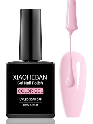 XIAOHEBAN UV Nagellack Rosa Farben 10 Ml, Gel Nagellack UV Lacke Für NäGel Uv/Led Soak-Off, Gel Nail Polish Pink FüR AnfäNger Nail Art Salon Diy - Langlebig Und Einfach Zu Bedienen - R02 von XIAOHEBAN