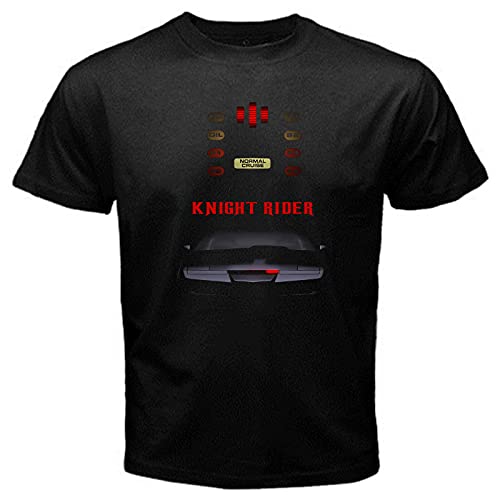 XIAOLING KITT Knight Rider Classic Retro TV Series KARR Herren Damen T-Shirt 100% Baumwolle Schwarz, Farbe07, L von XIAOLING