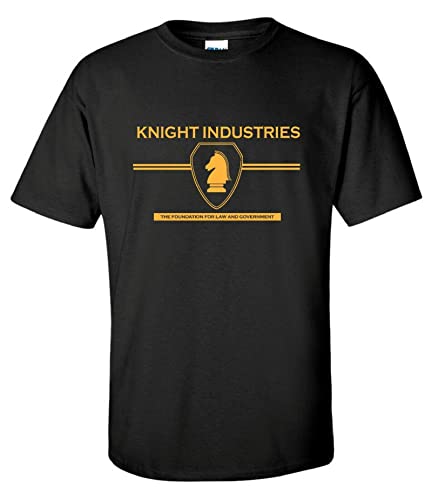 XIAOLING Knight Industries Knight-Rider 80er Jahre TV-Show Weiß Gelb Schwarz Rot Herren T-Shirt 100% Baumwolle, Farbe02, L von XIAOLING