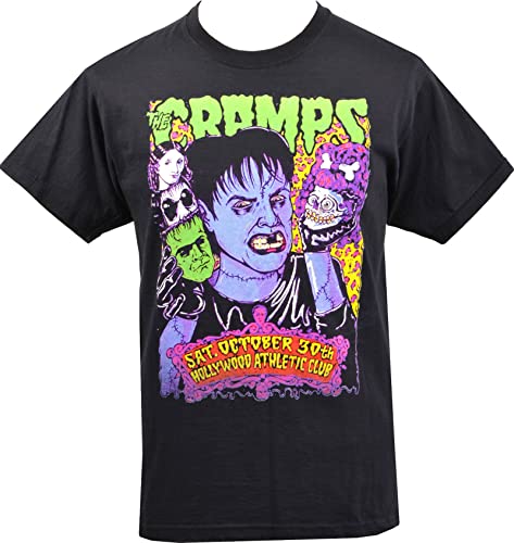 XIAOLING The Cramps Herren T-Shirt, 100 % Baumwolle, Hollywood, Gig Flyer Lux, Innenraum, Garage, Psychobilly Punk, Farbe07, L von XIAOLING