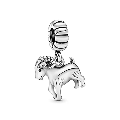XIAOLW Anhänger 925 Sterling Silber Sternzeichen Charm passend für Armbänder Armreif Tier Glücksperlen Damenschmuck Geschenk (Sternzeichen Schaf) von XIAOLW