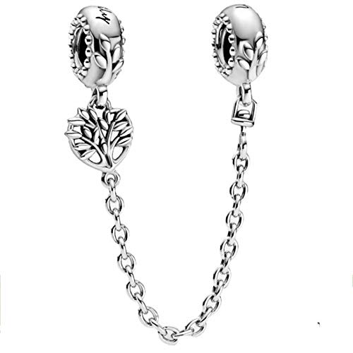 XIAOLW Milky Way und Sternenhimmel Silber Charm Perlen Anhänger Armbänder Schmuck für Frauen Emaille-Verarbeitung 925 Sterling Silber Charms (Baum-Sicherheitskette) von XIAOLW