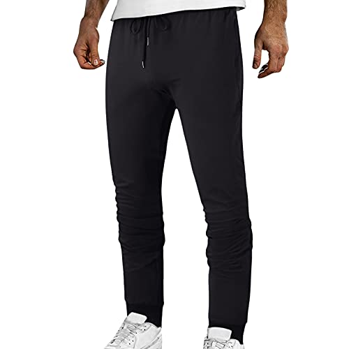 XIAOMEIO Herren Jogginghose Fleece Hose Sporthose Trainingshose Sweathose Winter Baumwoll Hosen Männer Joggers Warme Laufhose Einfarbig Straight Hose mit Reißverschlusstasche Freizeithose L-4XL von XIAOMEIO