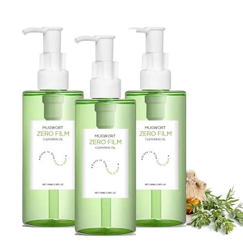 100ml Beifuß Zero Film Cleansing Oil, Tiefenreinigendes Reinigungsöl Mit Weizen & Grün Herb, Tägliche Make-Up-Entfernung, Feuchtigkeitsspendend & Hautberuhigend, Sanfte & Effektive Reinigung (3) von XIAOPINPI