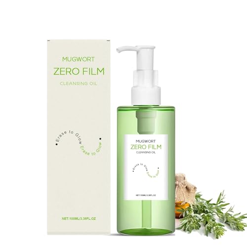 100ml Beifuß Zero Film Cleansing Oil, Tiefenreinigendes Reinigungsöl Mit Weizen & Grün Herb, Tägliche Make-Up-Entfernung, Feuchtigkeitsspendend & Hautberuhigend, Sanfte & Effektive Reinigung (1) von XIAOPINPI