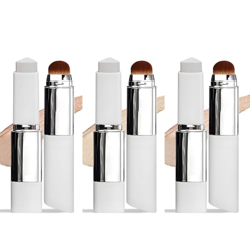Chartming Color Changing Foundation Sticks, Cover Cream Stick V White Korean Foundation Stick With Volufiline, Full To Medium Coverage Base Makeup, With Brush Head, For All Skin Types (3Pcs) von XIAOPINPI
