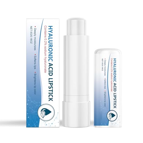 Hyaluronsäure-Lippenstift, Lippenbalsam, Hyaluronic Acid Lipstick, Lip Balm, Feuchtigkeitsspendende Pflege, Moisturizing Dry Lips, Long-Lasting Hydration, Restore Softness (B) von XIAOPINPI