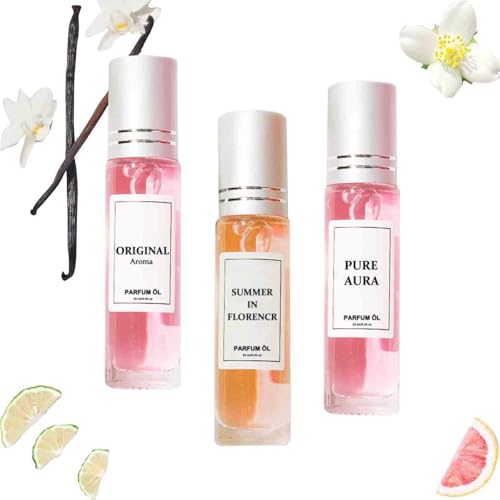 Pheromone Parfum Woman, Enhanced Scents Pheromone Perfume, Mini Perfume Set, Roll-On Pheromon Parfüm Frauen, Lang Anhaltender Duft, Verströmt Charme & Stärkt Das Selbstvertrauen (3Pcs-A) von XIAOPINPI