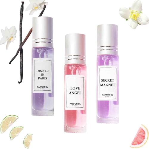 Pheromone Parfum Woman, Enhanced Scents Pheromone Perfume, Mini Perfume Set, Roll-On Pheromon Parfüm Frauen, Lang Anhaltender Duft, Verströmt Charme & Stärkt Das Selbstvertrauen (3Pcs-B) von XIAOPINPI