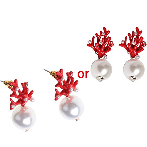 1 Paar Ohrstecker in Korallenform, Schmuck, exquisite Imitationsperlenohrringe für Frauen und Mädchen, Acryl, Legierung und Kunstperlen, Erstellter Perle 1 Paar Ohrstecker in Korallenform, Schmuck, exquisite Imitationsperlenohrringe für Frauen und Mädchen, Acryl, Legierung und Kunstperlen, Erstellter Perle von XIAOQENAN