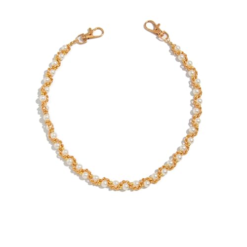 XIAOQENAN Elegante Perlen Metall Taille Kette Für Frauen Leichte Einstellbare Hose Kettenzubehör Mit Sicherem Verschluss Modischer Taillenschmuck von XIAOQENAN