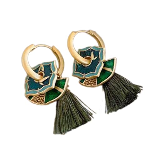 Eleganter Blumenlüfter Drop Ohrringe Quasten Ohrring Mode Ohrzubehör Multifauntale Ohrringe Geeignet Für Jedes Anlass Ohrzubehör Geeignet von XIAOQENAN