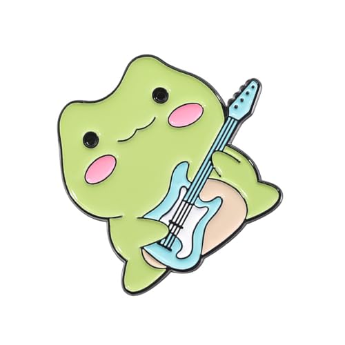 Fun Frogs Mit Instrumenten Lampenstifte Stilvolle Frösche Musiker Pin Kollektion Stilvolle Brosche Für Jacken Und Taschen Legierungsabzeichen von XIAOQENAN