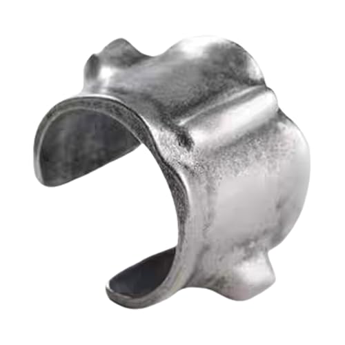 Geschlechtsneutraler Clip Auf Schmuck Silberohrmanschette Mit Anatomischen Schafknochenkonturen Form Accessoire Silber Kletterer Schmuck von XIAOQENAN