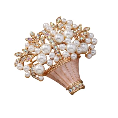Handwerklich Blauer Blumenkorb Brosche Allergie Resistent Legierung Schmuck Mit Verriegelungsnadel Für Outfits Taschen Und Kappen Robuster Emaille Pin Für Outfits von XIAOQENAN