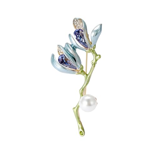 Handwerklich Gefertigte Magnolia Sprayer Brosche Robuste Legierungsmaterialien Für Frauen Outfit Enhancer Hochzeitsfeier Essentielles Sicheres Pin Schließblumen Metallbrosche Brosche von XIAOQENAN