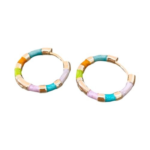Helles Tropföl Hoop Ohrring Elegante Handgefertigte Tropfen Leichter Komfort Fit Casual Oder Party Schmuck Für Ihren Farbenfrohen Emaille Hoop Ohrring von XIAOQENAN