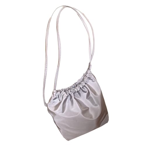 Koreanische Stile Studenten Tasche Für Frauen Trend Eimer Bag Crossbody Solid Color Boten Plissee Schulterinnen Frauen Eimer Trend Schulter Koreanische Stile Crossbody Shopping von XIAOQENAN