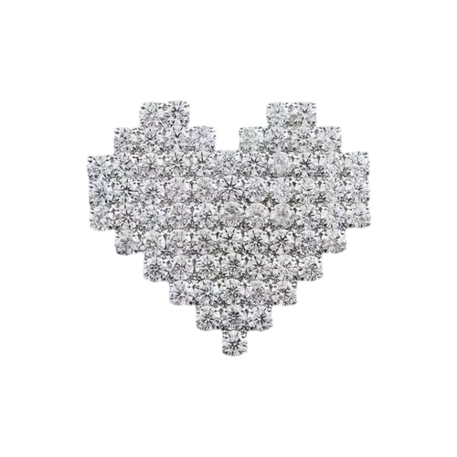 Kreative Strasssteine ​​Herzform Badge Pin Brosche Stylischer Schmuck Für Besondere Moment Leichte Manteldekoration Funkeln von XIAOQENAN