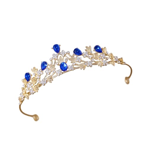 Kristallverkruste Prinzessin Stirnband Stylish Hair Accessoire Legierung Textur Für Cosplay Bankette Modenschau Event Rassestones Princess Crown von XIAOQENAN