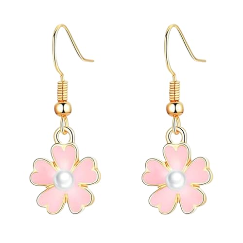 Leichte Allergiefreundliche Blumenohrringe Öl Tropf Design Ohrzubehör Für Lässige Oder Formelle Outfits Emaille Blumenohrringe von XIAOQENAN