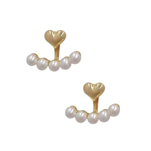 Mode Nachahmung Perlen Herz Studs Ohrringe Schmuck Accessoire Für Frauen Besondere Anlässe Stilvolle Outfits Perlen Stollen Ohrringe von XIAOQENAN