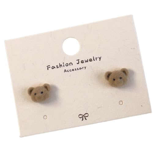 Niedlichkeit Cartoon Ohrringe Kaffeebärenohrringe Für Frauen Entzückende Und Stilvolle Designs Für Lässige Und Formelle Anlässe Winter von XIAOQENAN