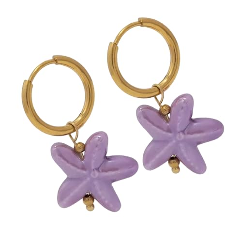Premium Keramik Seestestifte Ohrringe Marine Theme Handgefertigtes Schmuck Geschenk Für Frauen Legierung Design Trendy Accessoire Handwerkshandwerk Gefertigt von XIAOQENAN