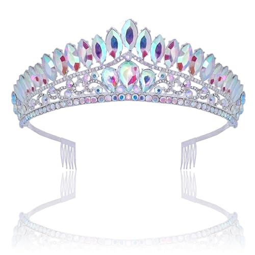 Raffinierte Brautkristalle Kronen Mit Kämmen Modische Silberprinzesoli Tiaras Für Besondere Anlässe Stilvolle Outfits Silberfarbene Tiaras von XIAOQENAN