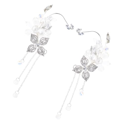 Raffinierte Kronen Mit Kristallbraut/Ohrhänger Kopfstück Für Hochzeitsfeierlichkeiten Und Verlobungszeremonie Kopfbedeckung von XIAOQENAN