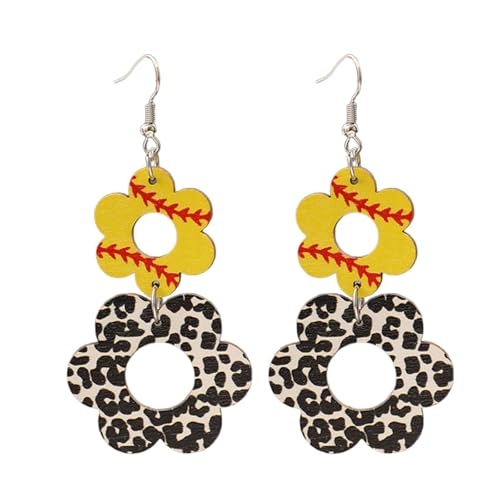 Retro Holzohrringe Mit Einzigartigen Hohlen Blumen Und Kuhmuster Eleganter Drop Ohr Anhänger Für Stilvolle Damen Einzigartige Ohrringe Ohrringe von XIAOQENAN