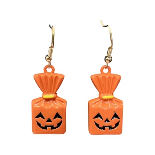 Robuster Fledermaus Halloween Ohrringe Handgefertigte Leichte Schmuck Ideal Für Kostümfeiern Nacht Out Outfits Detaillierte Geschnitzte Legierungsohrringe von XIAOQENAN