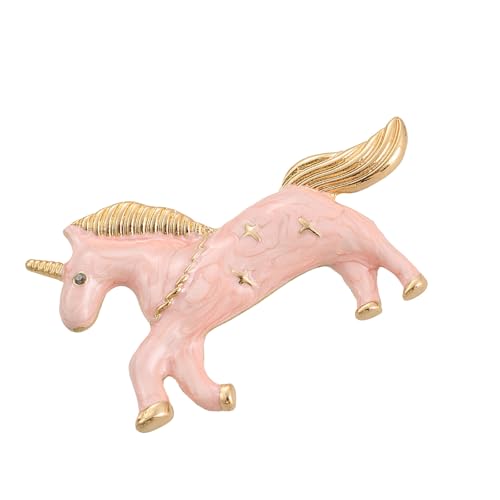 Schöne Makkaronfarbene Single Horn Horse Charm Brosche Schmuck Stecknadel Für Taschen Hüte Täglich Tragen Einzigartige Design Emaille Handwerkskunst Pin von XIAOQENAN